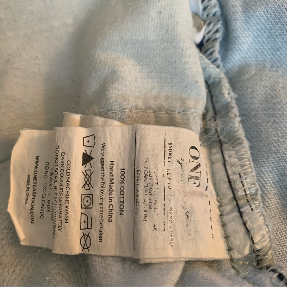 One Teaspoon Bandits Denim Shorts Sz 25 - Picture 14 of 15